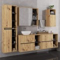 Závěsná skříňka pod umyvadlo VAMI 90 cm dub artisan/grafitová
