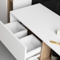 Závěsná skříňka pod umyvadlo VAMI 90 cm bílá/dub sonoma