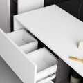 Závěsná skříňka pod umyvadlo VAMI 90 cm bílá/grafitová - složeno / vystaveno