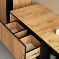 Závěsná skříňka pod umyvadlo VAMI 90 cm dub craft/černá