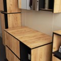 Závěsná skříňka pod umyvadlo VAMI s otvory 90 cm dub craft/černá
