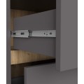 Závěsná skříňka pod umyvadlo VAMI s otvory 90 cm šedý grafit/dub artisan