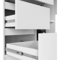 Rohový psací stůl B16 124 cm bílý levý