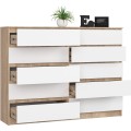 Komoda Rollo K 160 cm dub sonoma/bílá