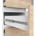 Psací stůl A-11 135 cm bílý/dub sonoma