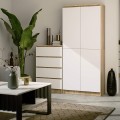 Skříň Rexa III 80 cm dub sonoma/bílá