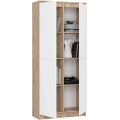 Skříň Rexa III 80 cm dub sonoma/bílá