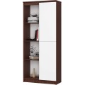 Regál Rexa 80 cm 1 skříňka a 4 police wenge/bílý