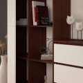 Regál Rexa 80 cm 1 skříňka a 4 police wenge/bílý