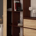 Regál Rexa 80 cm 1 skříňka a 4 police wenge/sonoma
