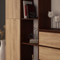 Regál Rexa 80 cm 1 skříňka a 4 police wenge/sonoma