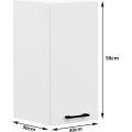 Kuchyňská skříňka Olivie W 40 cm - bílá závěsná
