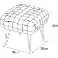Taburet Dotty světle šedý