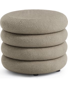 Taburet Mollis bouclé moka