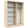 Šatní skříň CLP Mono 150 cm dub sonoma/bílá