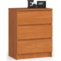Komoda Kuba 60 cm - 3 šuplíky olše Komoda Kuba 60 cm - 3 šuplíky olše
