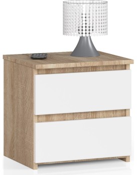 Noční stolek CL2 40 cm dub sonoma/bílý