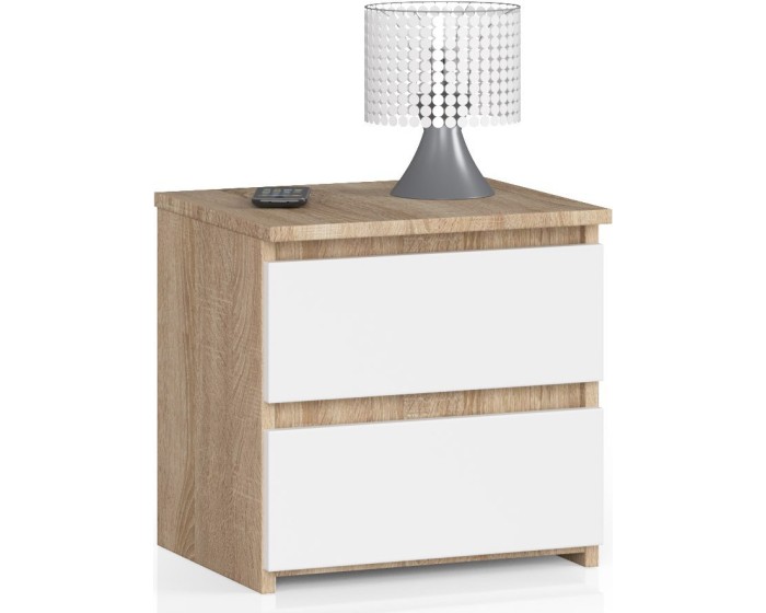 Noční stolek CL2 40 cm dub sonoma/bílý