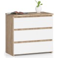 Komoda CL3 60 cm dub sonoma/bílá