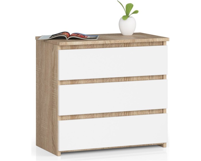 Komoda CL3 60 cm dub sonoma/bílá
