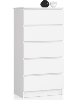 Komoda Kuba 60 cm - 5 šuplíků bílá