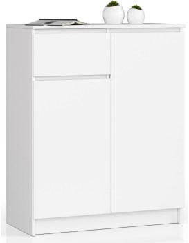 Komoda Kiara 80 cm 2 skříňky a 1 šuplík bílá