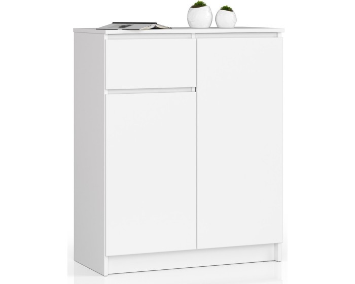 Komoda Kiara 80 cm 2 skříňky a 1 šuplík bílá