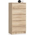 Komoda Kuba s 5 zásuvkami 60 cm dub sonoma