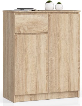 Komoda Kiara 80 cm 2 skříňky a 1 šuplík dub sonoma