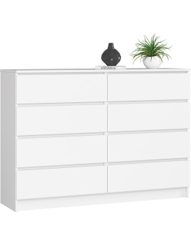 Komoda Rollo X 140 cm bílá matná