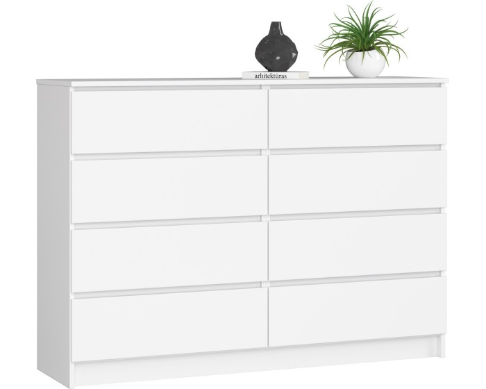 Komoda Rollo X 140 cm bílá matná