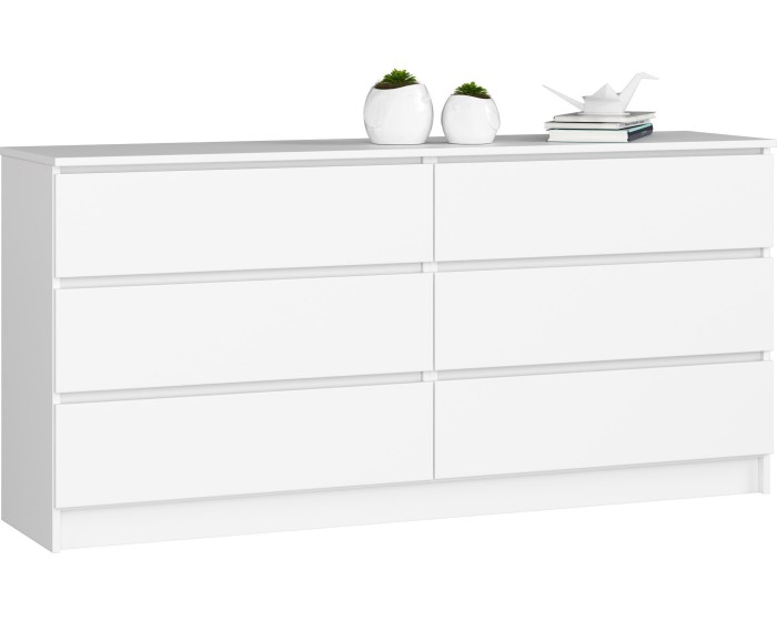 Komoda Rollo V 160 cm bílá matná