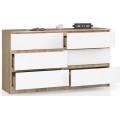 Komoda Rollo K 140 cm dub sonoma/bílá