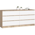 Komoda Rollo V 160 cm dub sonoma/bílá