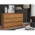 Komoda Kuba 120 cm 6 šuplíků olše