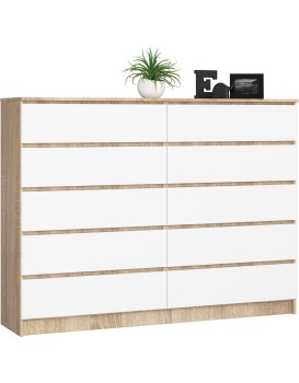 Komoda Rollo K 160 cm dub sonoma/bílá