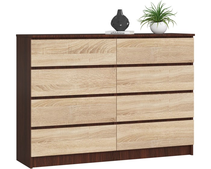Komoda Rollo X 140 cm wenge/dub sonoma