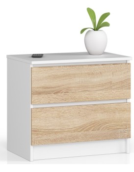 Komoda Liv 60 cm bílá/dub sonoma