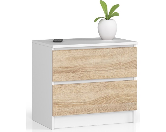 Komoda Liv 60 cm bílá/dub sonoma