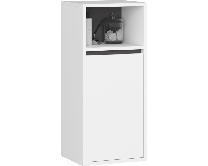 Závěsná koupelnová skříňka VAMI 35 cm bílá/šedý grafit