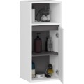 Závěsná koupelnová skříňka VAMI 35 cm bílá/šedý grafit