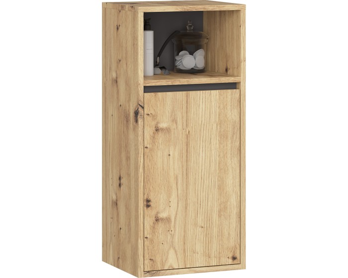 Závěsná koupelnová skříňka VAMI 35 cm dub artisan/šedý grafit