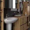 Závěsná koupelnová skříňka VAMI 35 cm dub artisan/šedý grafit