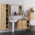 Závěsná koupelnová skříňka VAMI 35 cm dub artisan/kašmírová
