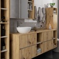 Závěsná koupelnová skříňka VAMI 35 cm dub artisan/kašmírová