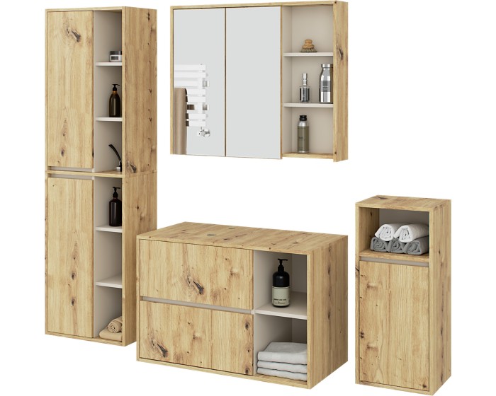 Koupelnová sestava VAMI II dub artisan/kašmírová