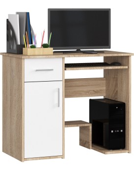 Volně stojící psací stůl Jay 90 cm dub sonoma/bílý