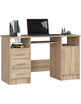 Volně stojící psací stůl Ana 124 cm dub sonoma