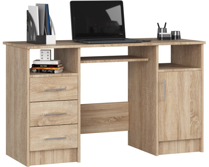 Volně stojící psací stůl Ana 124 cm dub sonoma