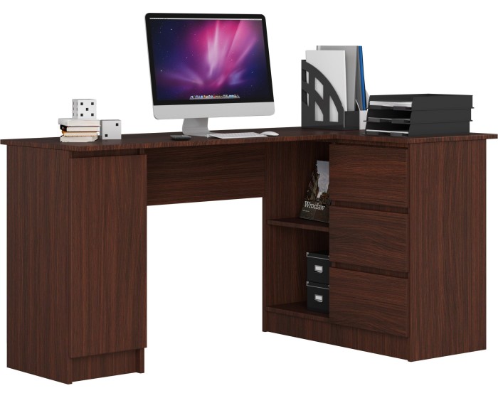 Rohový psací stůl B20 155 cm wenge pravý